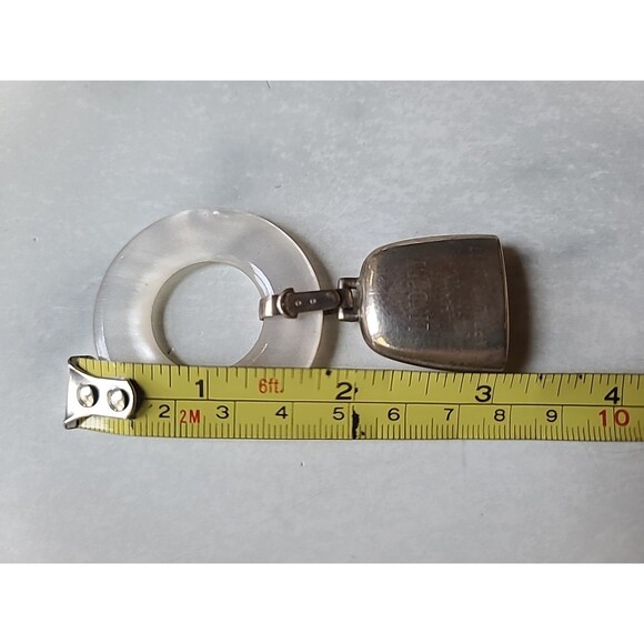 Vintage WEB Sterling Personalized Bell Lucite Ring Baby Teething Rattle - Picture 5 of 10